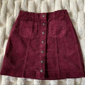 Maroon Brandy Melville skirt